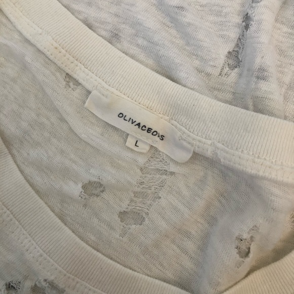 White t-shirt with holes - Picture 4 of 4